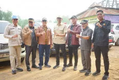 DPRD Muba Tinjau Progres Perbaikan Jembatan Lalan