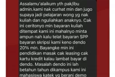 Sorang Siswa Terlambat Bayar SPP dan Didenda