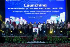 Pj Gubernur Sumsel Agus Fatoni Launching Kantor Penerbitan Dokumen Elektronik di Lingkungan Kanwil BPN Sumsel 
