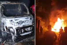  Mobil Pick Up Grand Max Hangus Terbakar di Mesuji OKI, Diduga Akibat Korsleting Listrik