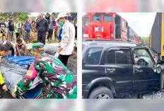 Diduga Tengah Asyik Ngobrol, Tiba-Tiba Datang KA Babaranjang Langsung Menyambar Kakak Beradik Naik Motor