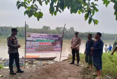 Tebing Sungai Musi Longsor di Desa Danau Cala Lais, Polres Muba Imbau Warga 