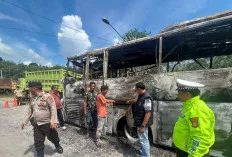 Bus Palala Terbakar di Bayung Lencir, 23 Penumpang Selamat