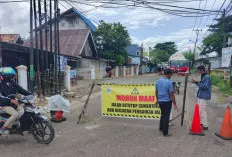 Jalan KH Azhari 14 Ulu Palembang Ditutup Total Selama 14 Hari