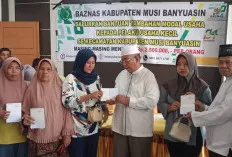 Puluhan UMKM di Lawang Wetan dan Keluang Terima Bantuan Modal Usaha dari BAZNAS Muba
