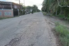 Waspada! Banyak Lubang Menganga di Akses Jalan Sungai Lilin Menuju Keluang