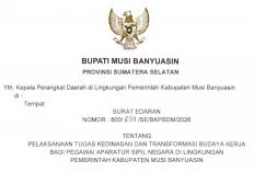 Pemkab Muba Berlakukan WFH Hari Jumat: Pejabat Tetap Masuk, ASN Bandel Bakal Disanksi Tegas