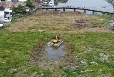 PUPR OKI Kerahkan Alat Berat Bersihkan Eceng Gondok di Sungai Belanti