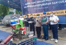 Barang Bukti Senilai Rp12,1 Miliar Diamankan Bea Cukai Palembang Dimusnahkan