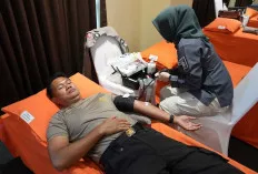  HUT Korpri ke-54, Polda Sumsel Gelar Donor Darah Bersama RS Bhayangkara