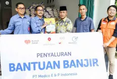 Peduli Banjir, Medco E&P Salurkan Bantuan ke Warga Terdampak Banjir 