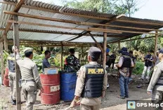 Bongkar Paksa Gudang Minyal Illegal di Kabupaten Musi Rawas 
