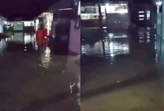 Hujan Deras Menjelang Sahur Membuat Sebagian Rumah di Kawasan Ini Nyaris Tenggelam