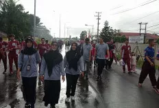 Lapas Narkotika Muara Beliti Semarakkan Hut Bhayangkara ke-78 dengan Jalan Sehat dan Senam Bersama 