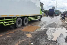 Jalintim Palembang–Jambi Rusak Parah di Simpang C2, Warga Minta Perbaikan