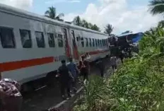 Dihantam Kereta Api, 9 Penumpang Luka-Luka, 1 Orang Dikabarkan Meninggal Karena Terjepit 