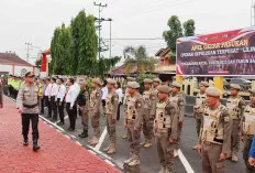Jelang Nataru, Polres Musi Banyuasin Apel Gelar Pasukan Operasi Lilin Musi 2023