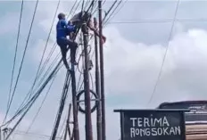 Teknisi Fiber Optik di Betung Nyaris Tewas Tersengat Listrik, Sempat Tergantung di Kabel