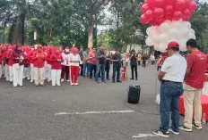 Meriahkan HUT RI ke-79 dan HUT Pengayoman Ke-79, Lapas Narkotika Muara Beliti Gelar Jalan Santai Bersama