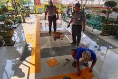 Lapas Narkotika Kelas IIA Muara Beliti Pasang Guiding Block