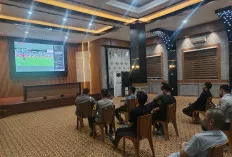 Pererat Silaturahmi, Polres Muba dan Polsek Jajaran Gelar Nobar Piala Dunia 2026