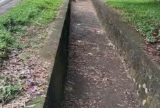 Drainase Dipenuhi Tanah dan Pasir 