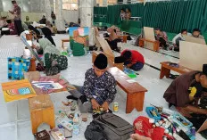 Masyallah, Peserta dari Berbagai Ponpes Ikuti Lomba Kaligrafi, Semarak MTQ Ke-XXX 
