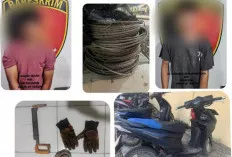 Kepergok Potong Kabel Listrik 150 Meter, Dua Pemuda di Babat Supat Diamankan Polsek Keluang