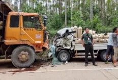 Tabrakan Truk Logging dan Pick Up di Jalur Musi Rawas–PALI, Satu Orang Tewas