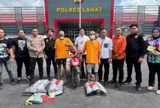 Satres Narkoba Polres Lahat Ringkus Dua Kurir Ganja 7,6 Kg, Sempat Kabur ke Gorong-Gorong  