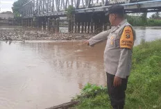 Debit Sungai Ogan Naik, Polsek Muara Kuang Imbau Warga Waspada