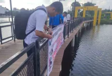 Warga Dilarang Mancing di Taman Air Serasan Sekate 