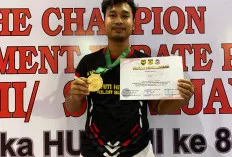 Bintang Karate dari Polres Muba! Bripda Andika Redha Sabet Emas di Piala Pangdam II/Sriwijaya