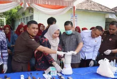 Libatkan Pelajar, Kejari Muba Edukasi Bahaya Narkoba Lewat Pemusnahan Barang Bukti