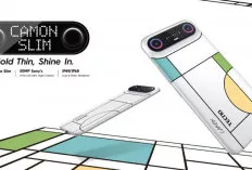 Tecno Camon Slim Resmi Meluncur, HP Ultra Tipis 6,39 mm dengan 354 LED Kreatif dan Baterai 5.600 mAh