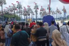 Ribuan Warga Padati Jakabaring, Rayakan HUT RI ke-80 dengan Lomba Panjat Pinang