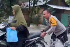 Dampak Hujan Deras di Muba, Pemukiman Tungkal Jaya Terendam dan Jalintim Padat, Puluhan KK Dievakuasi   