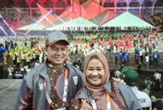 Pj Gubernur Elen Setiadi Bersama Pj Ketua TP PKK Sumsel Hadiri Pembukaan PON XXI Aceh-Sumut