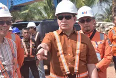 Pembangunan Proyek Strategis Nasional Kereta Api Logistik Lahat – Kertapati Ditinjau Pj Gubernur 