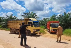 Nah Loh, Kendaraan Angkutan Kontraktor PT Hindoli di Stop Pemdes dan Warga