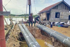 TNI Bangun Jembatan Gantung di Sungai Dabuk OKI, Progres Capai 5,90 Persen