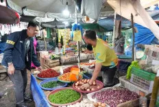 Satgas Pangan Polda Sumsel Cek and Ricek Ke Pasar Sako Palembang