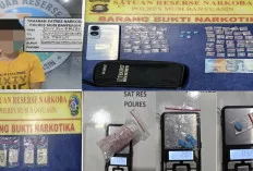 Sat Res Narkoba Polres Muba Amankan Kurir Narkotika, Segini Jumlah Barang Buktinya 