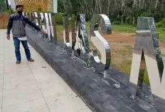 Ulah OTD Fasilitas Tugu Batas Kabupaten Muba dan Banyuasin Banyak Rusak 