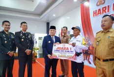 Peringati HUT Bhayangkara Ke 78, Polres Muba Serahkan Penghargaan kepada Pemenang Lomba Satkamling