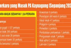 Cerai Gugat Mendominasi, Pengadilan Agama Kayuagung Putuskan 1.554 Perkara 
