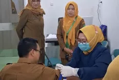 Deteksi Dini Masalah Kesehatan, Pegawai DPPPA Muba Ikuti Program GASKAN