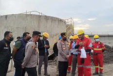 Kapolres OKI Tinjau Lokasi Pekerja yang Meninggal Dunia Akibat Kecelakaan Kerja