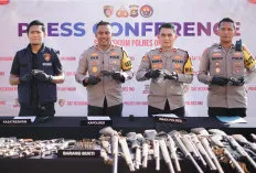 Pekan Pertama Ops Senpi Musi 2026: Warga Serahkan 77 Senjata Api Rakitan, Polres OKI Tangkap 3 Pelaku