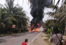 Kecelakaan di Kali Berau,  Mobil Tangki Meledak Usai Tabrak Truk Ekspedisi